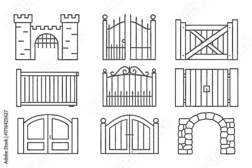 Variety of gate designs for architecture and landscaping projects
