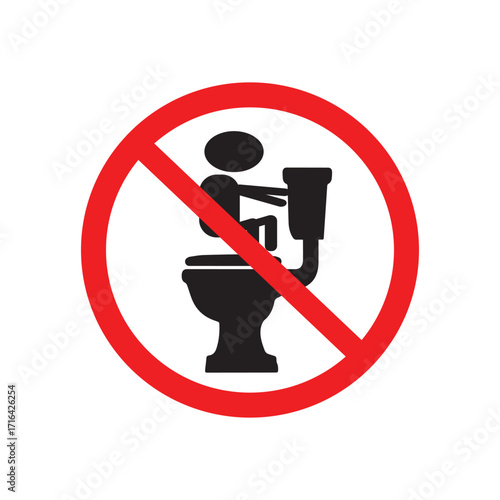 Using commode toilet prohibition 