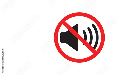 No Loudspeaker Prohibited Symbol for Silence and Quiet Zone
