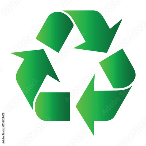Recycling symbol ecofriendly icon for waste reduction and environmental protection
