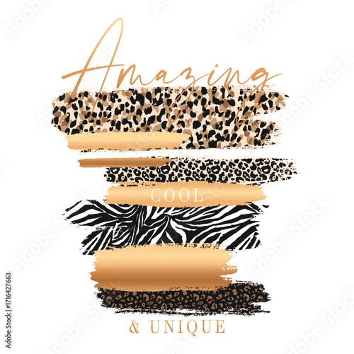 Amazing cool and unique animal print t shirt design with leopard and zebra patterns for trendy fashion lovers and stylish outfit graphic apparel