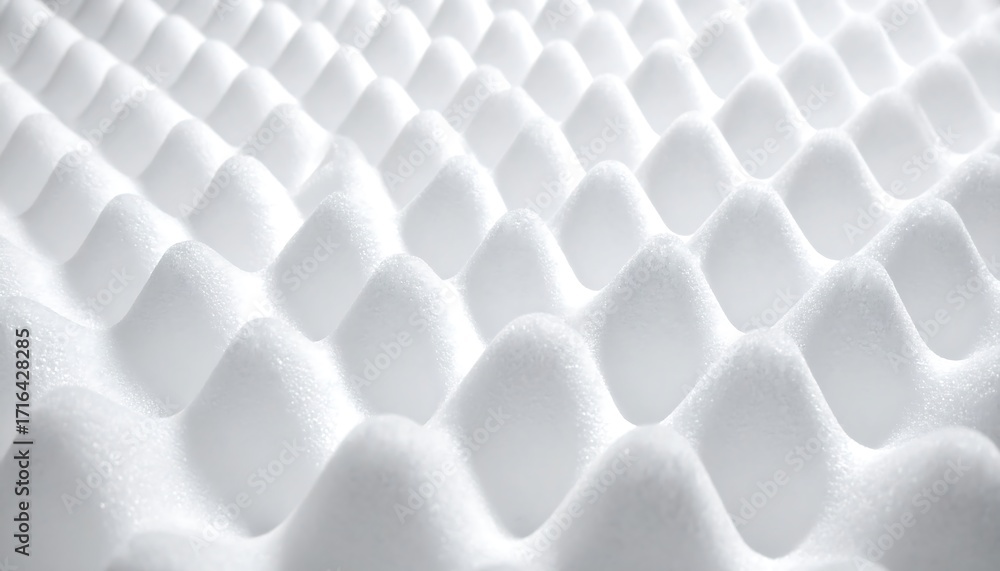 Fototapeta premium Close-up of white foam with textured bumps