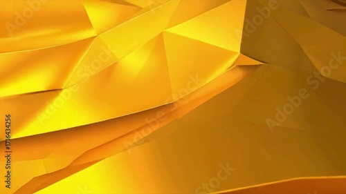 Golden seamless looping background with dynamic metallic waves