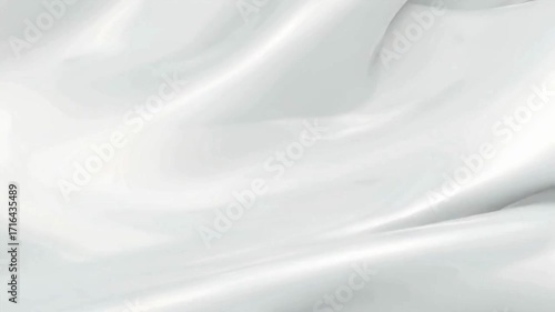 Abstract tenderness white silk background luxury wave cloth satin pastel color fabric milk liquid splash 3D animation
