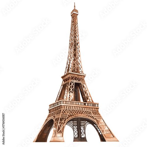 Eiffel Tower. Eiffel Tower watercolor vector illustration
