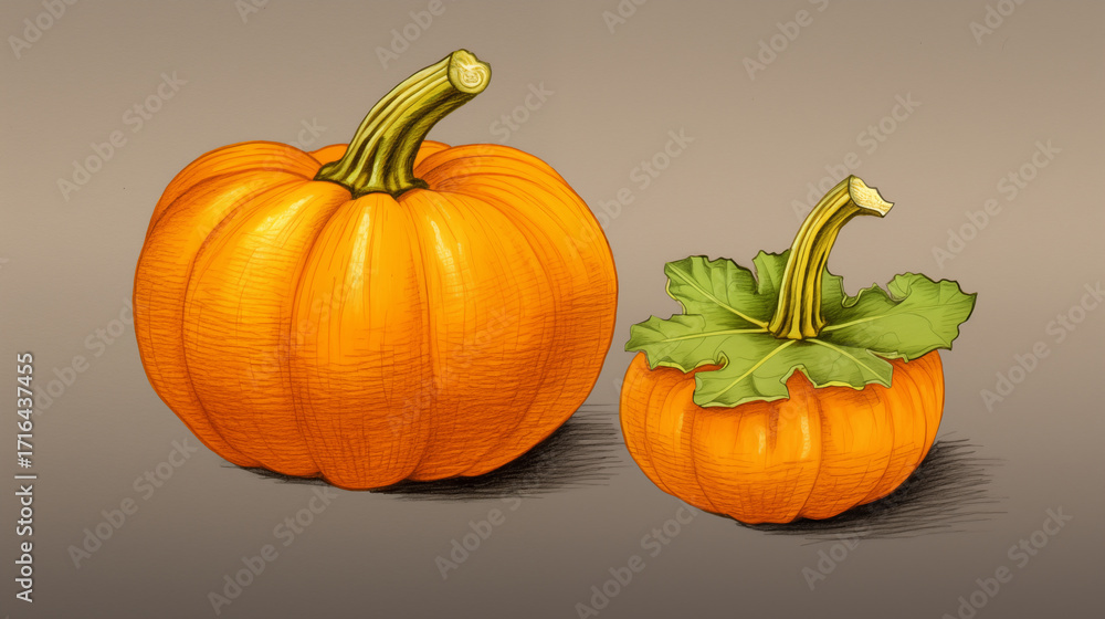 Obraz premium Halloween Pumpkins for the Popular Fall season ~ Created using Generative AI