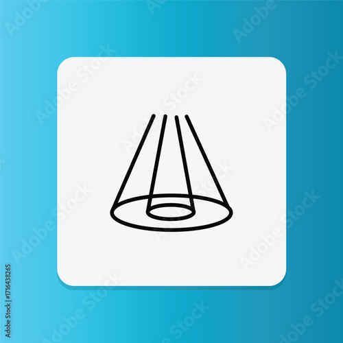 Spotlight icon, focused beam lighting for home or stage use.