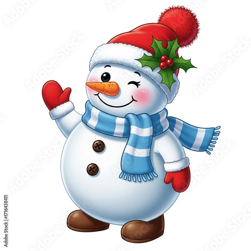 illustration of a snowman isolated