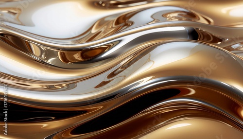 Liquid Metal Abstract Flow