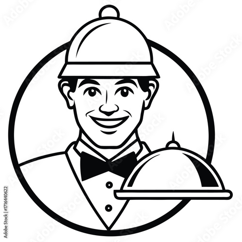 Elegant catering service logo design with culinary elements and professional branding for food businesses