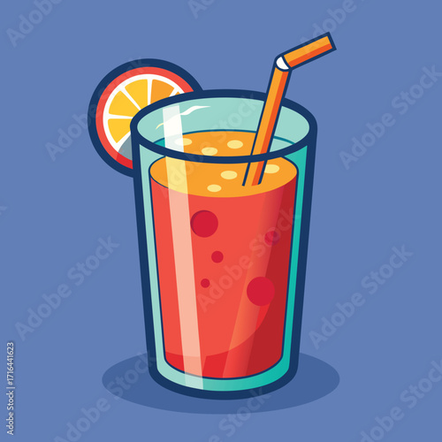 Refreshing glass of juice with vibrant colors and a healthy natural feel