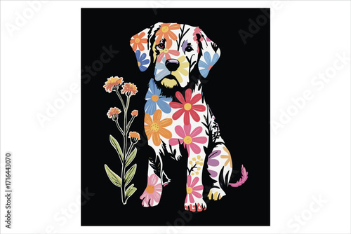 Funny Dog Graphic Tee – Dog Lover Shirt with Hand-Drawn Vector Design
