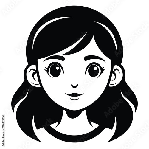 Black and white portrait of a woman s face with expressive eyes and subtle shading