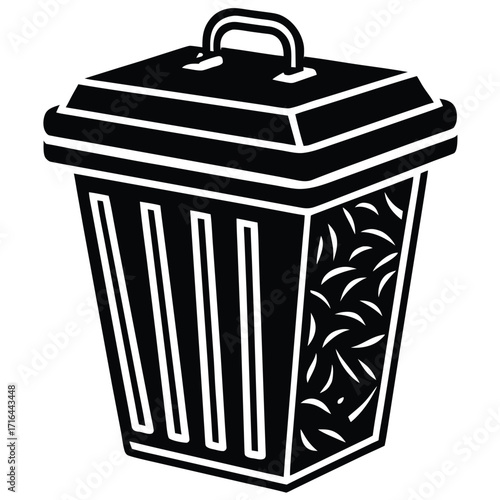 compost bin icon on white background