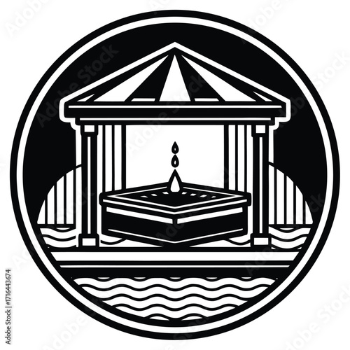 dip station icon on white background