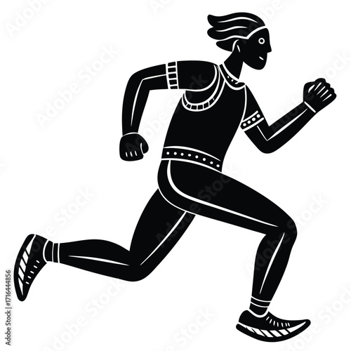 jogging icon on white background