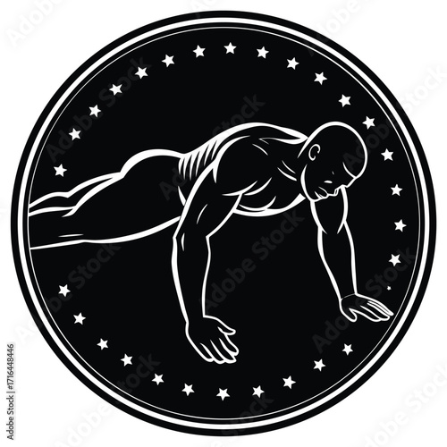 push up icon on white background