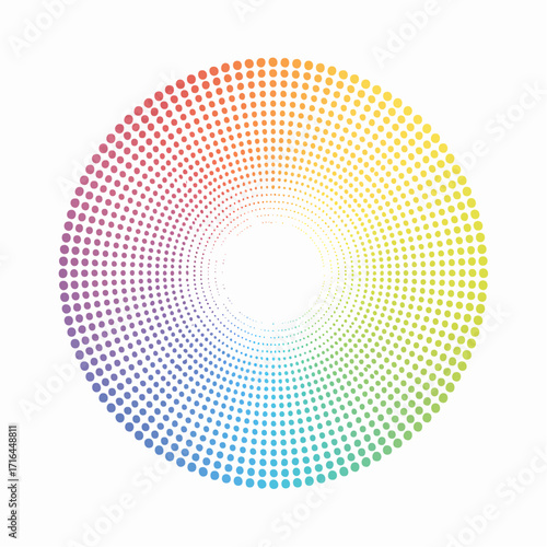 Colorful dot pattern round twirl abstract background
1