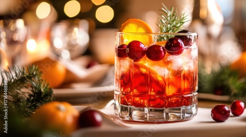 Cranberry Rosemary Cocktail Festive Drink