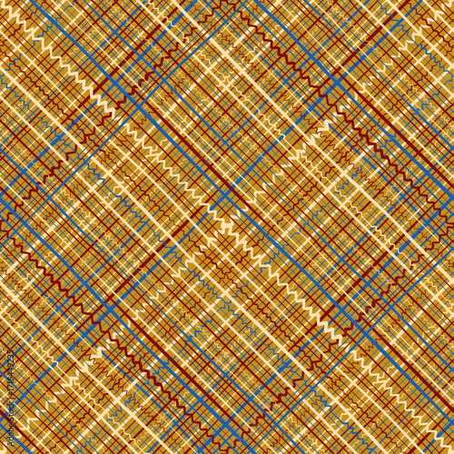 Line Doodle Seamless Pattern 9 - Hand-Drawn Tartan 4