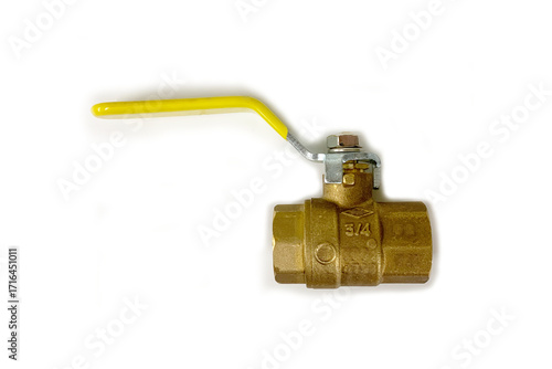 Inline brass water valve