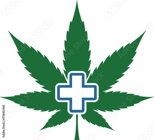 Medical Cannabis Leaf Logo Modern, Clean, and Professional Design