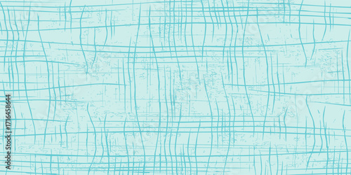 Grain wood image texture on blue cyan board background. Mint green Solid paper abstract simple art good