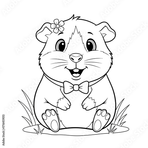 vector illustration of a cartoon squirrel