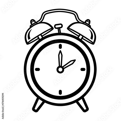 alarm clock isolated on white