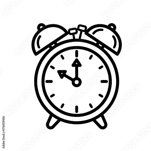 alarm clock isolated on white