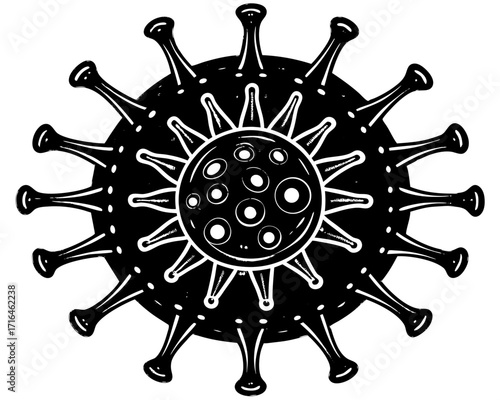 Virus Silhouette, Microbiology Science SVG, PNG