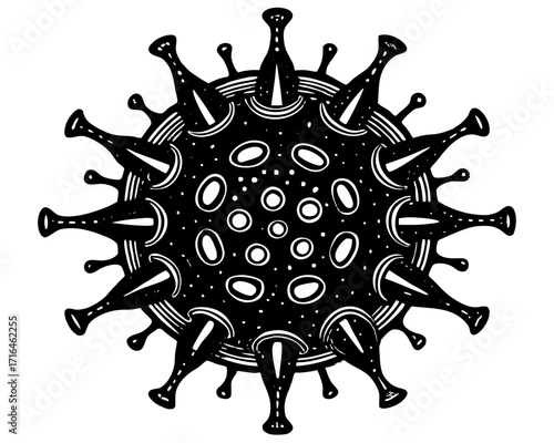 Virus Silhouette, Microbiology Science SVG, PNG