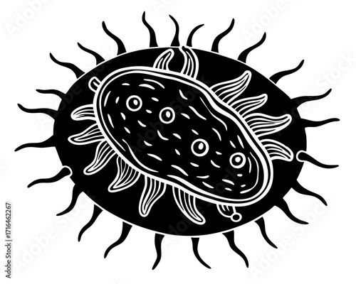 Bacteria Silhouette, Microbiology Science SVG, PNG