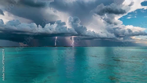 Powerful Thunderstorm Forming Over Lake Stunning Weather Video