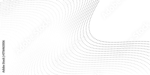 Flowing dots particles nice wave pattern halftone black gradient pattern