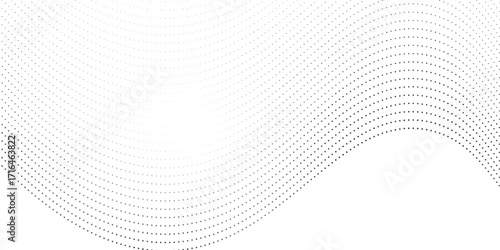 Flowing dots particles nice wave pattern halftone black gradient curve shape modern simple art good illustrations vector graphic texture dot