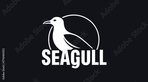 Seagull logo design featuring a white bird silhouette against a dark background and the word "SEAGULL" underneath.