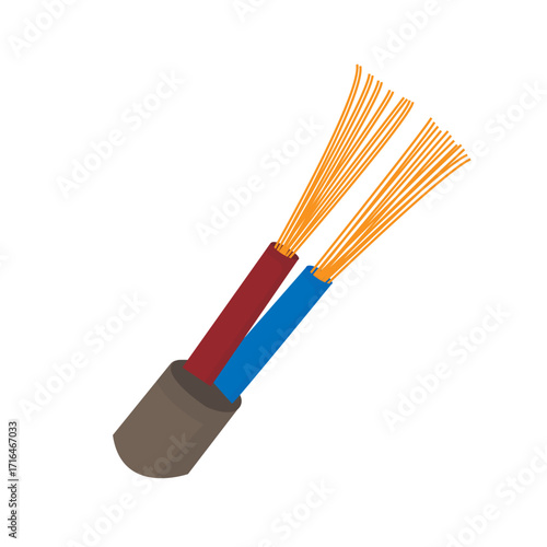 skinned vector cable showing copper inside