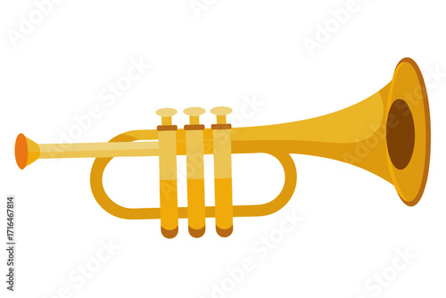 trumpet isolated on white background