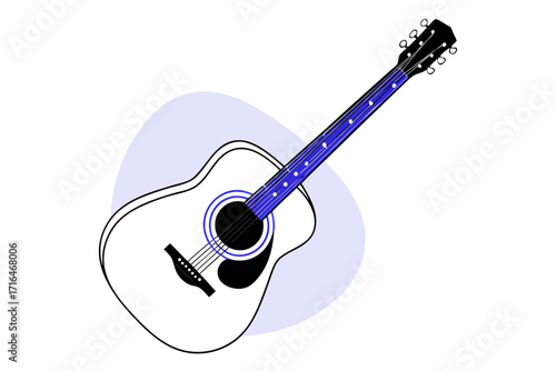 acoustic guitar isolated