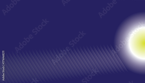abstract blue background with yellow white moon light and stars
