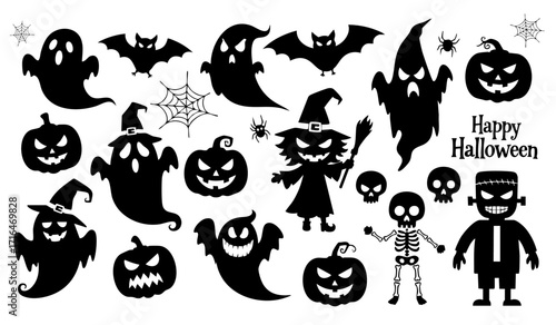 Halloween Characters and Symbols Collection