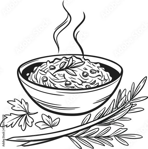 Vector illustration of a hot coffee or tea cup with steam and aroma