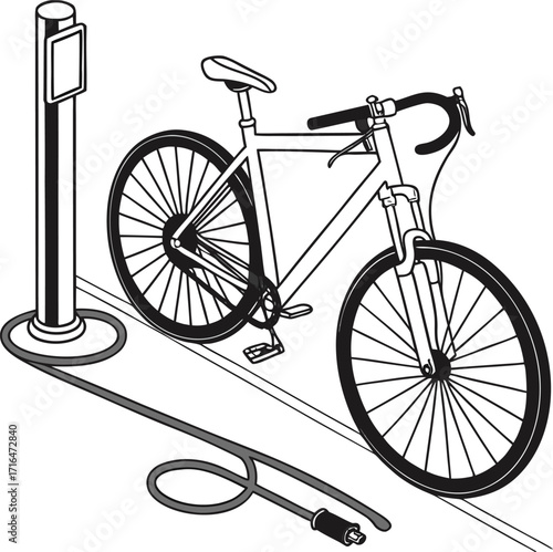 Vintage retro bicycle vector illustration with isolated wheels, chain, and pedals on a white background