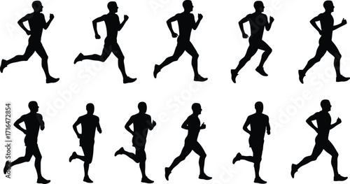 Silhouettes of Professional Painters Painting Walls, Construction Workers with Paint Rollers, Home Renovation and Interior Wall Painting Concept