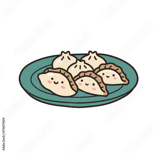 Plate of dumplings