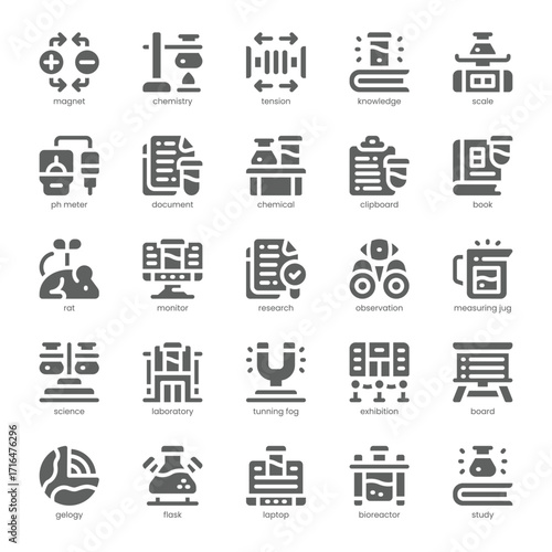 Scientific Discovery Icon pack for your website, mobile, presentation, and logo design. Scientific Discovery Icon solid design. Vector graphics illustration and editable stroke.