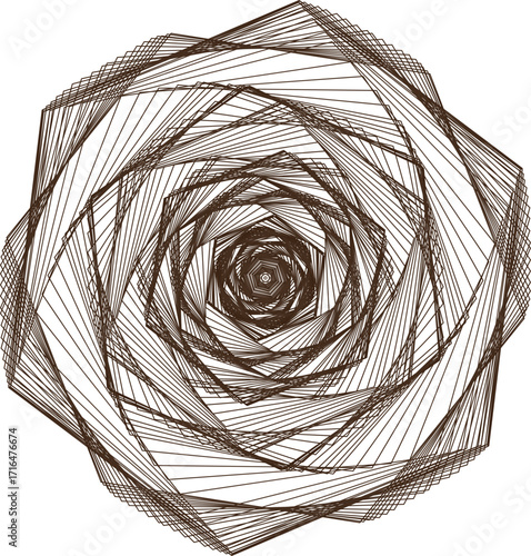 spiral string isolated on white