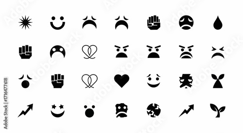 Collection of Emoticons A Diverse Set of Expressive Symbols for Digital Communication