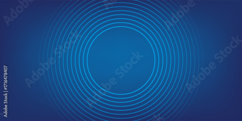 Bright blue dynamic abstract vector background with diagonal lines. 3d cover of business presentation banner for sale event night party. Fast moving soft circle wave line stripe decoration